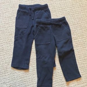 Two pairs of Primary Brand Navy blue sweatpants size 3t